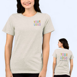 Premium Women's Beige T-Shirt Anpassningsbar Busin