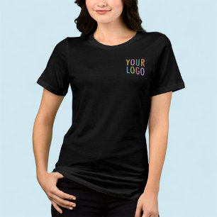 Premium Women's Black T-Shirt Anpassningsbar Compa
