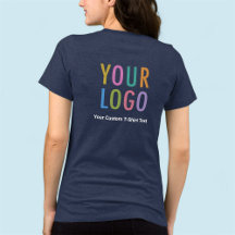 Premium Women's Navy Blue T-Shirt Business Logotyp