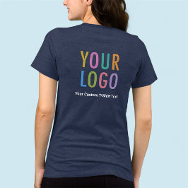 Premium Women's Navy Blue T-Shirt Business Logotyp