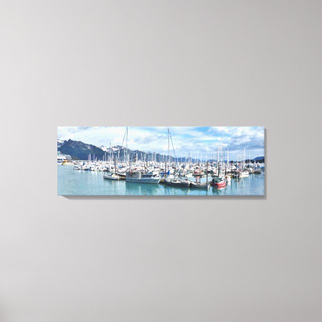 Premium Wrapped Canvas 36x12 of Homer Alaska (Framsida)