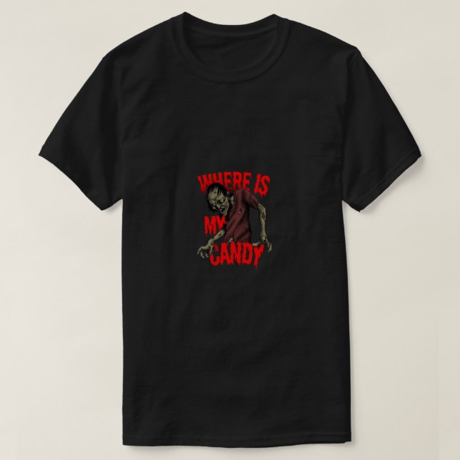 Premium Zombie Godis Grafisk T-Shirt Svart Edition (Design framsida)