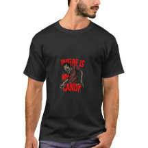 Premium Zombie Godis Grafisk T-Shirt Svart Edition