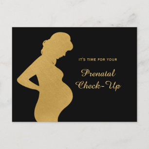 Prenatal Visit Checkup Guld Gravid Möte Vykort