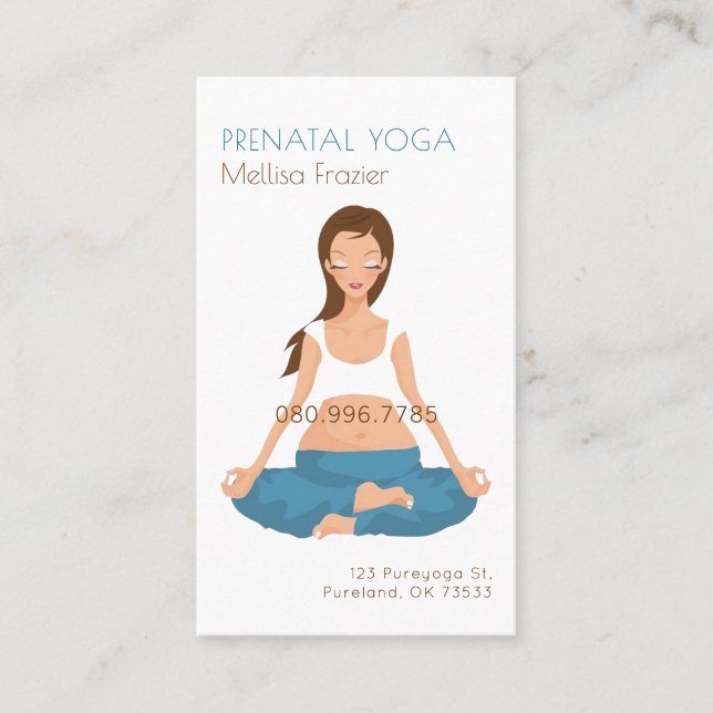 Prenatal Yoga Pilates Business/Instructor Visitkort (Framsida)