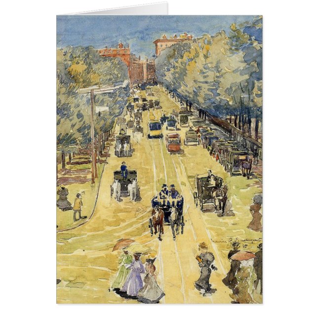 Prendergast - Charles Street, Boston Hälsningskort (Framsidan)