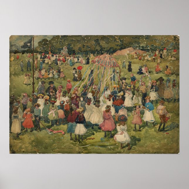 Prendergast - Första maj Central Park 1901 Poster (Framsidan)