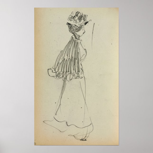 Prendergast - stående kvinna i profil poster (Framsidan)