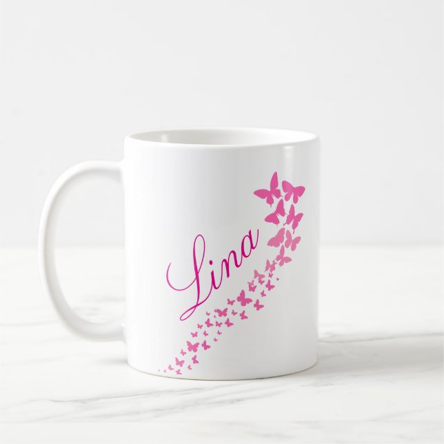 prénom personnalisé, personlig namn, Fransk Kaffemugg (Vänster)