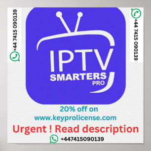 Prenumeration på 12 månader för IPTV keyprolicense Poster