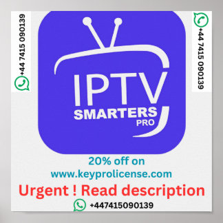 Prenumeration på 12 månader för IPTV keyprolicense Poster