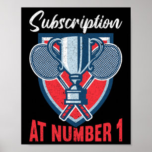 Prenumeration på nummer 1, lustigt badminton 2 poster