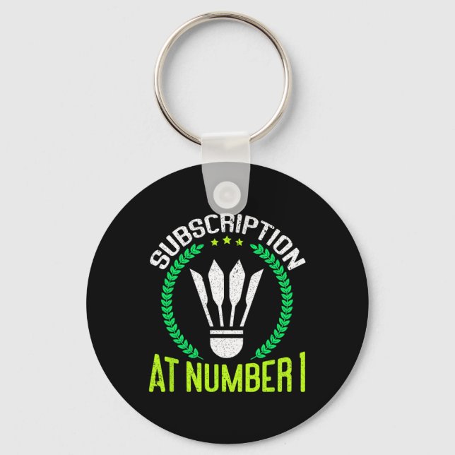 Prenumeration på nummer 1 - Lustigt badminton Nyckelring (Framsida)