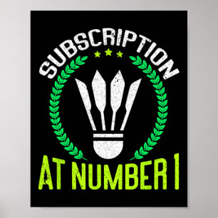 Prenumeration på nummer 1 - Lustigt badminton Poster