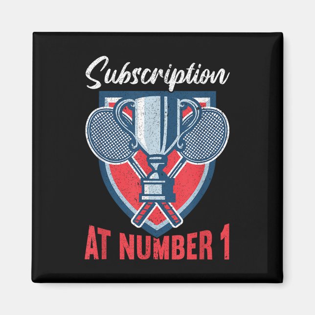 Prenumeration På Nummer 1 Rolig Badminton  Magnet (Framsidan)