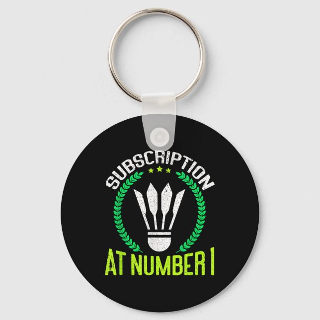 Prenumeration på rolig badminton på nummer 1 nyckelring (Framsida)