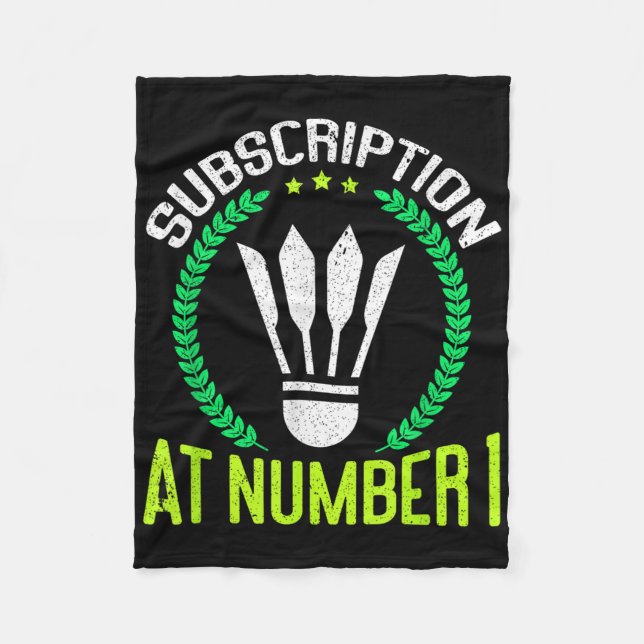 Prenumeration på roligaste badminton nummer 1 fleecefilt (Framsidan)