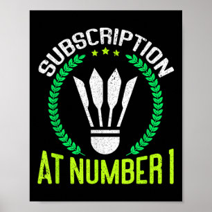 Prenumeration på roligaste badminton nummer 1 poster