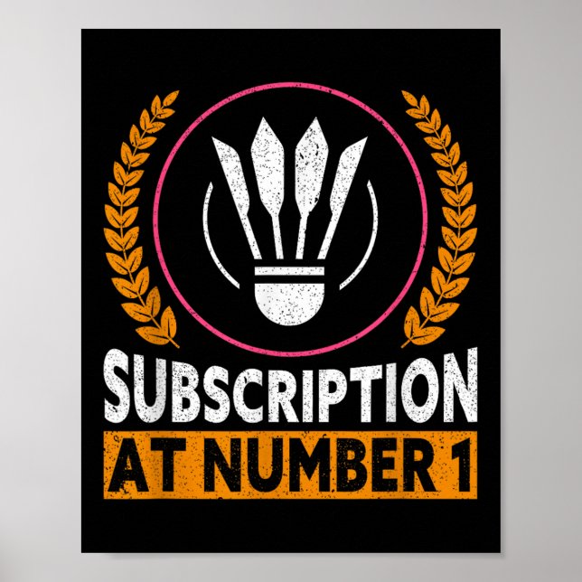 Prenumeration på roligaste badminton nummer 1 poster (Framsidan)