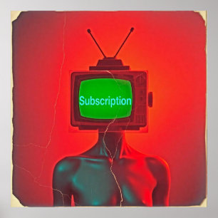Prenumerationshuvud: Retro TV Poster
