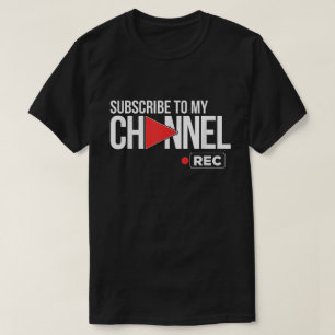 Prenumerera på min kanal Rec-knapp T-shirt