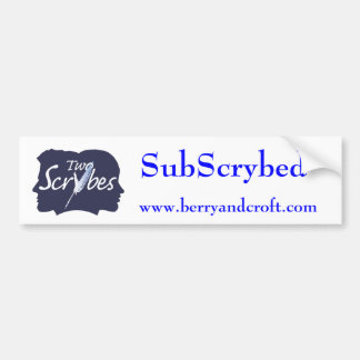 Prenumererad med Blå Två Scrybes Logotyp Bildekal