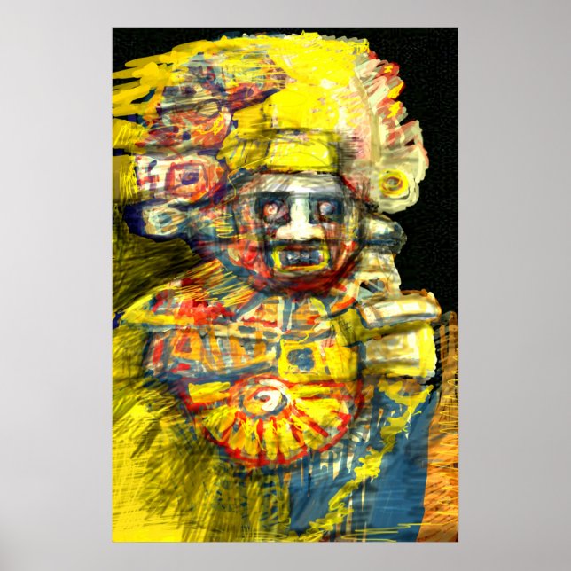 Preolumbiansk gud poster (Framsidan)