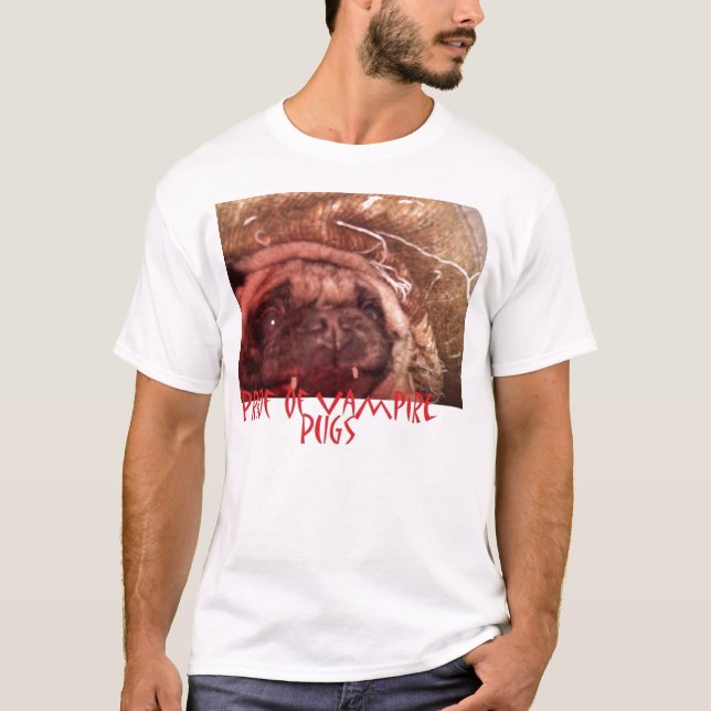 Preparera av vampyrmopsskjortan tee shirt (Framsida)