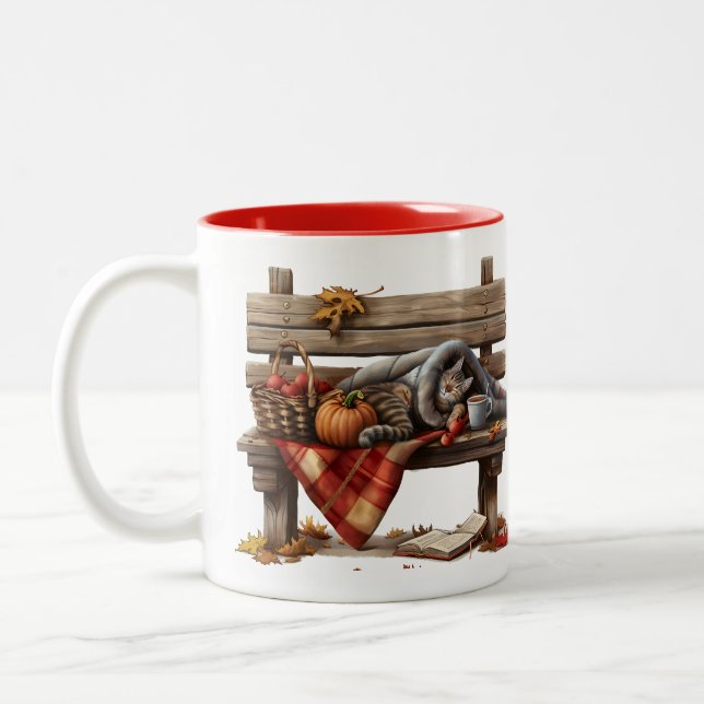 Preparing my Halloween potion Två-Tonad Mugg (Vänster)