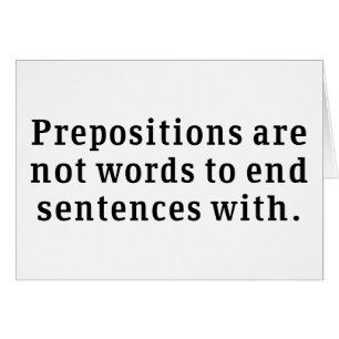 Prepositions Hälsningskort