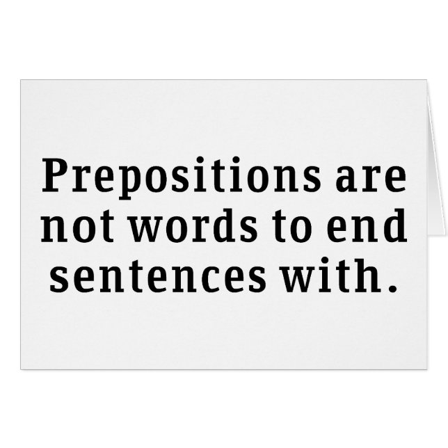 Prepositions Hälsningskort (Framsidan Horizontal)