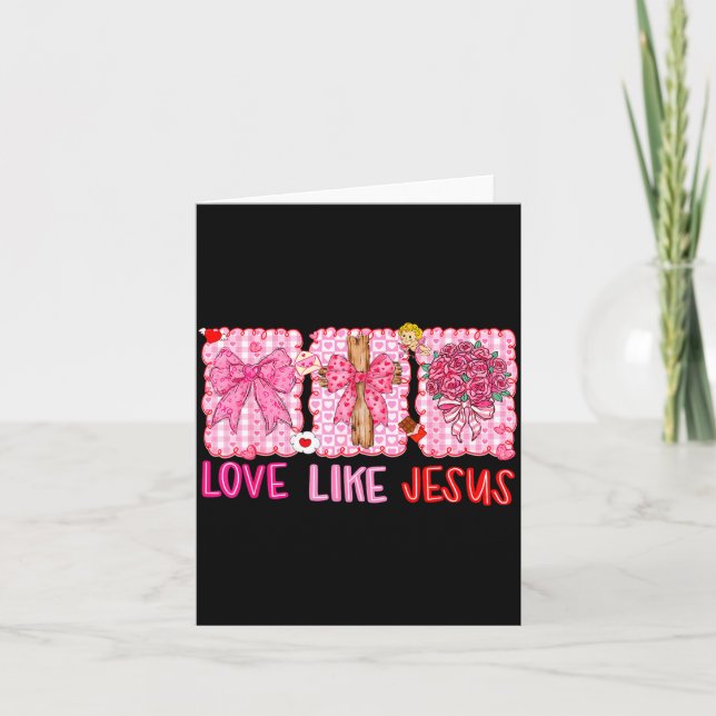 Preppar Valentine kristen kärlek som Jesus män kvi Kort (Framsida)