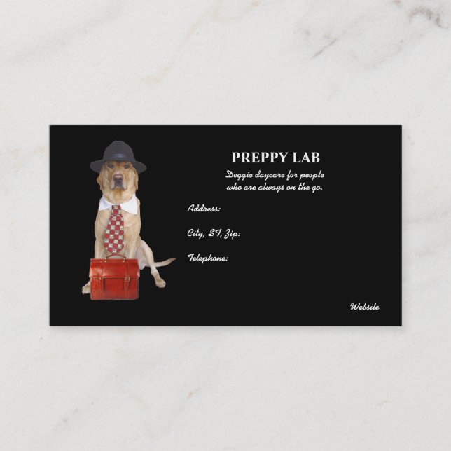 Preppie labb visitkort (Framsida)