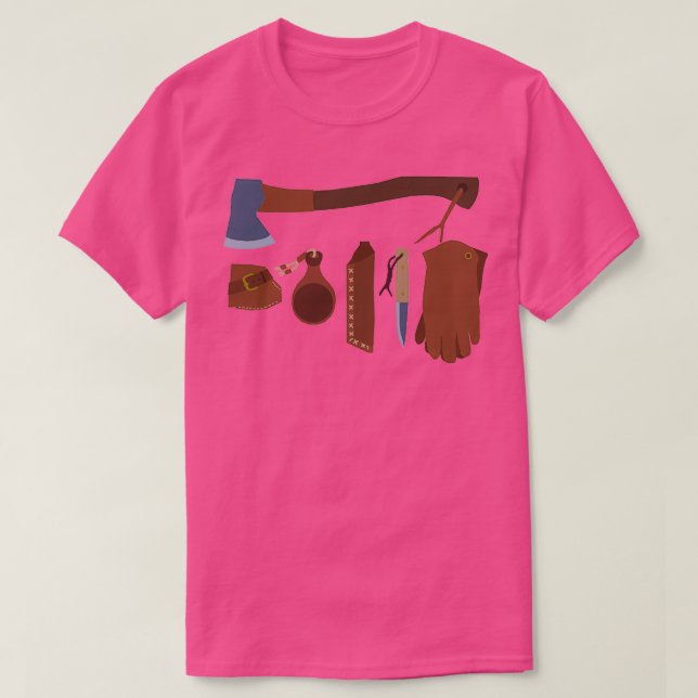 Prepping Camping of Bushcraft Kit Survival T Shirt (Design framsida)