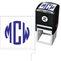 Preppy 3 Initialbokstavsmonogram