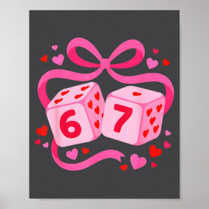 Preppy 67 Alla hjärtans dag Six Seven Tärningar 6 Poster