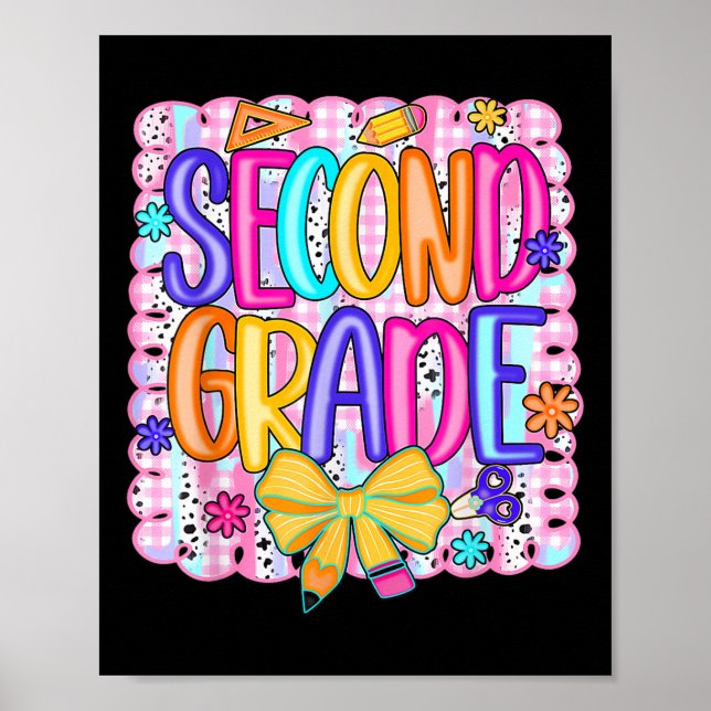 Preppy Andra 2:a Klass Får tillbaka Till Skolan Co Poster (Framsidan)