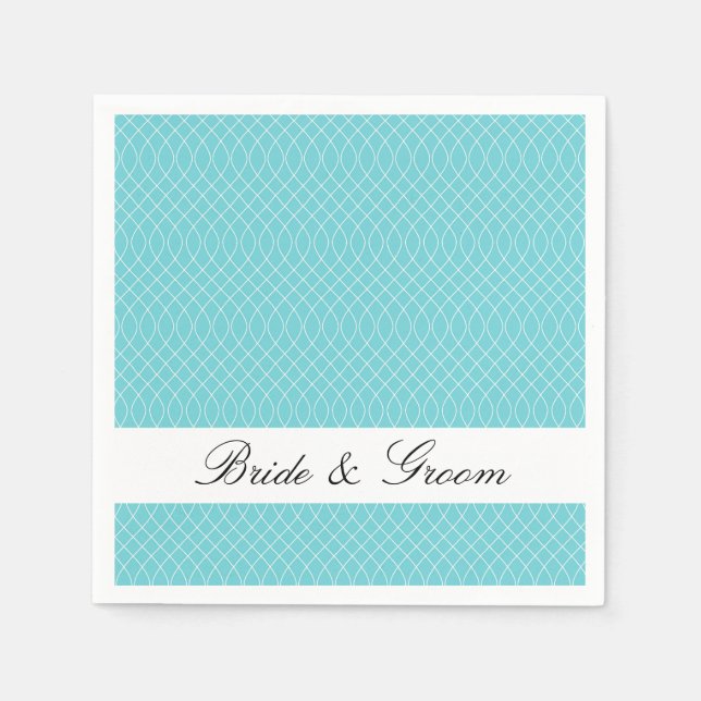 Preppy Aqua Spiral Pappersservett (Framsidan)