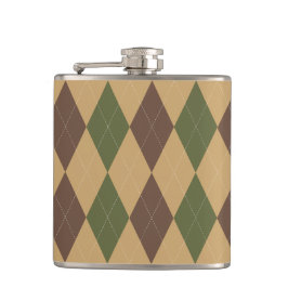 Preppy Argyle Khaki Armégrön Brun Personlig Fickplunta