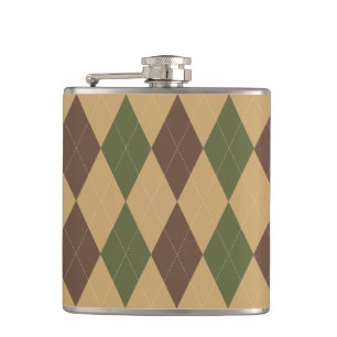 Preppy Argyle Khaki Armégrön Brun Personlig Fickplunta