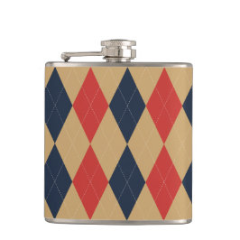 Preppy Argyle Khaki Navy Red Personalized Fickplunta