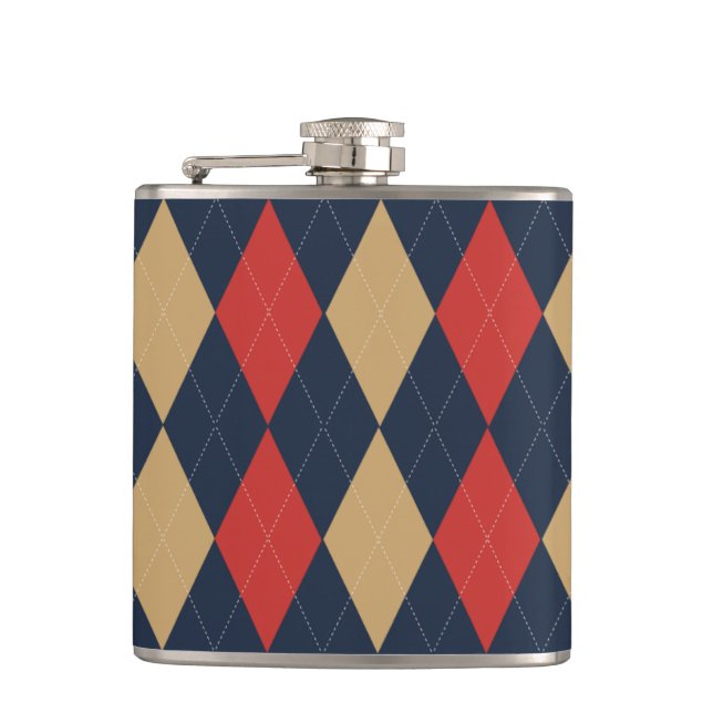 Preppy Argyle Marin Khaki khaki Personlig Fickplunta (Framsidan)