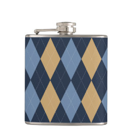 Preppy Argyle Navy Khaki Smoke Blue Personalized Fickplunta