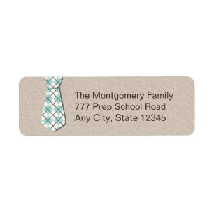 Preppy Argyle slipsreturadress Labelsi Returadress Etikett