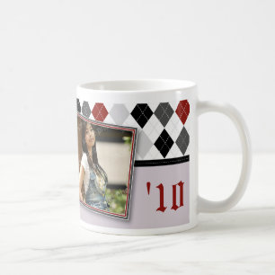 Preppy Argyle Studenten Mugg (grått-schema)