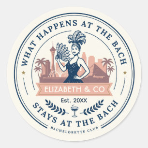Preppy Bach Club Las Vegas Sjungflickor möhippa Runt Klistermärke