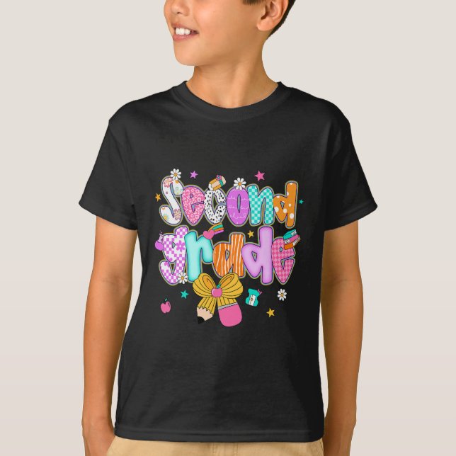 Preppy Back To School 2:a klass Coquette Bow Flick T Shirt (Framsida)