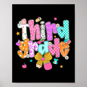 Preppy Back To School 3:e klass Coquette Bow Flick Poster