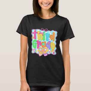 Preppy Back To School 3:e klass Coquette Bow Flick T Shirt