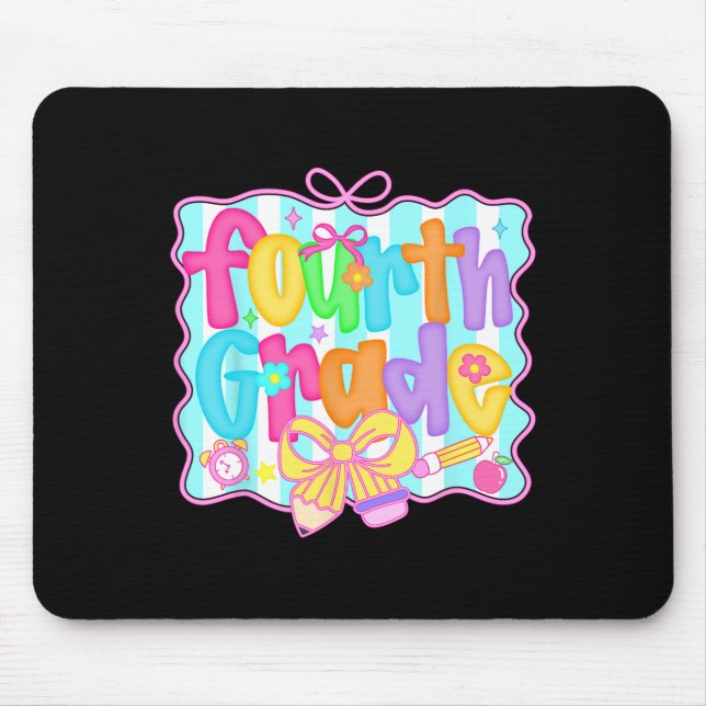 Preppy Back To School 4:e klass Coquette Bow Flick Musmatta (Framsidan)